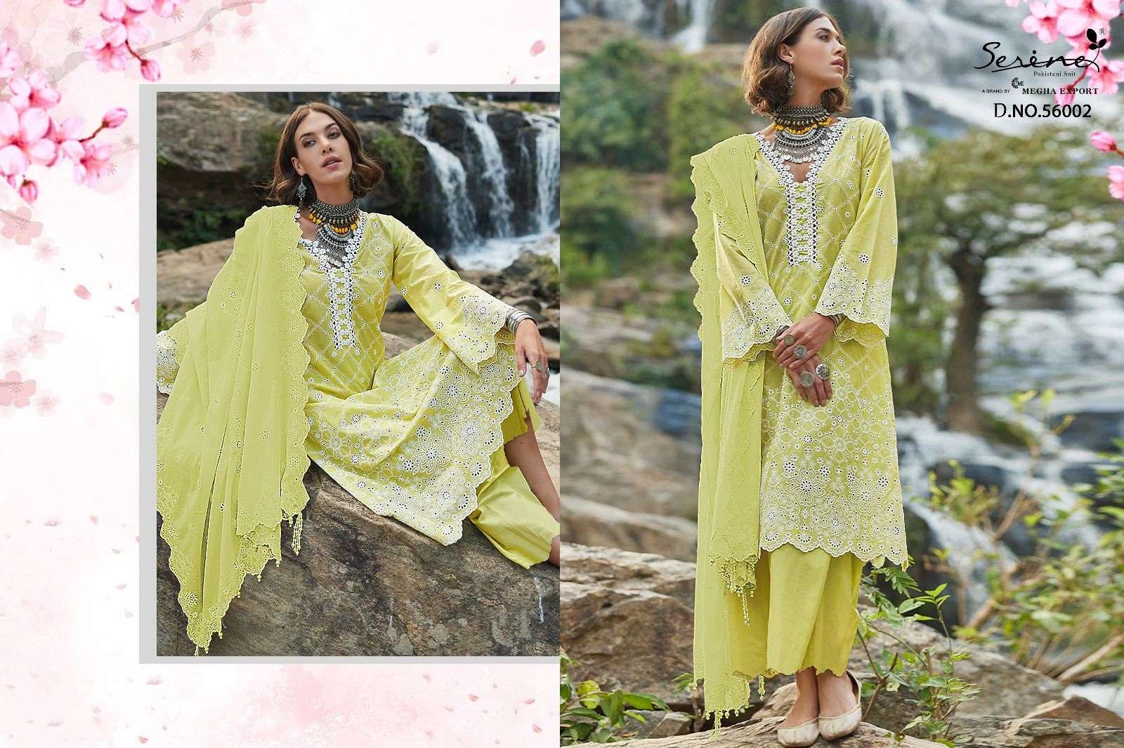 Serine Lawnkari Nazneen Dupatta Pakistani Suit Wholesale catalog