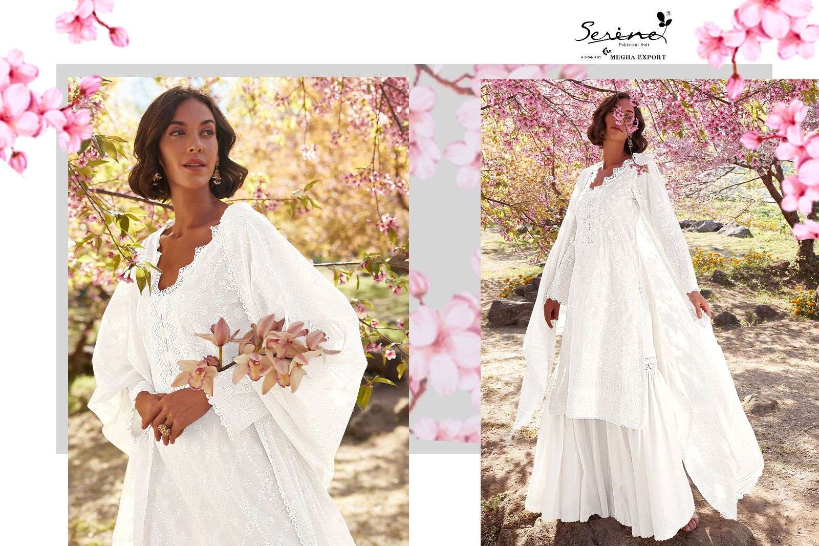 Serine Lawnkari Nazneen Dupatta Pakistani Suit Wholesale catalog