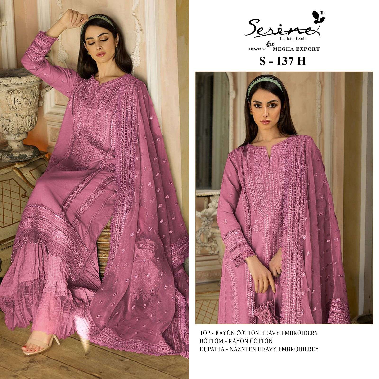 Serine S 137 E To H Designer Pakistani Suit Wholesale catalog