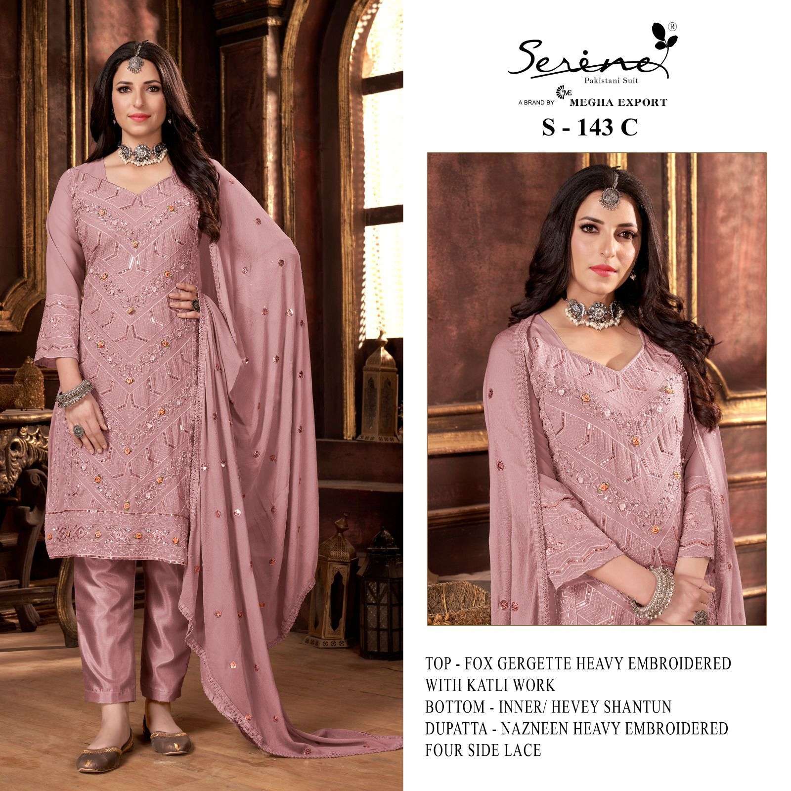 Serine S 143 A To D Designer Pakistani Suit Wholesale catalog