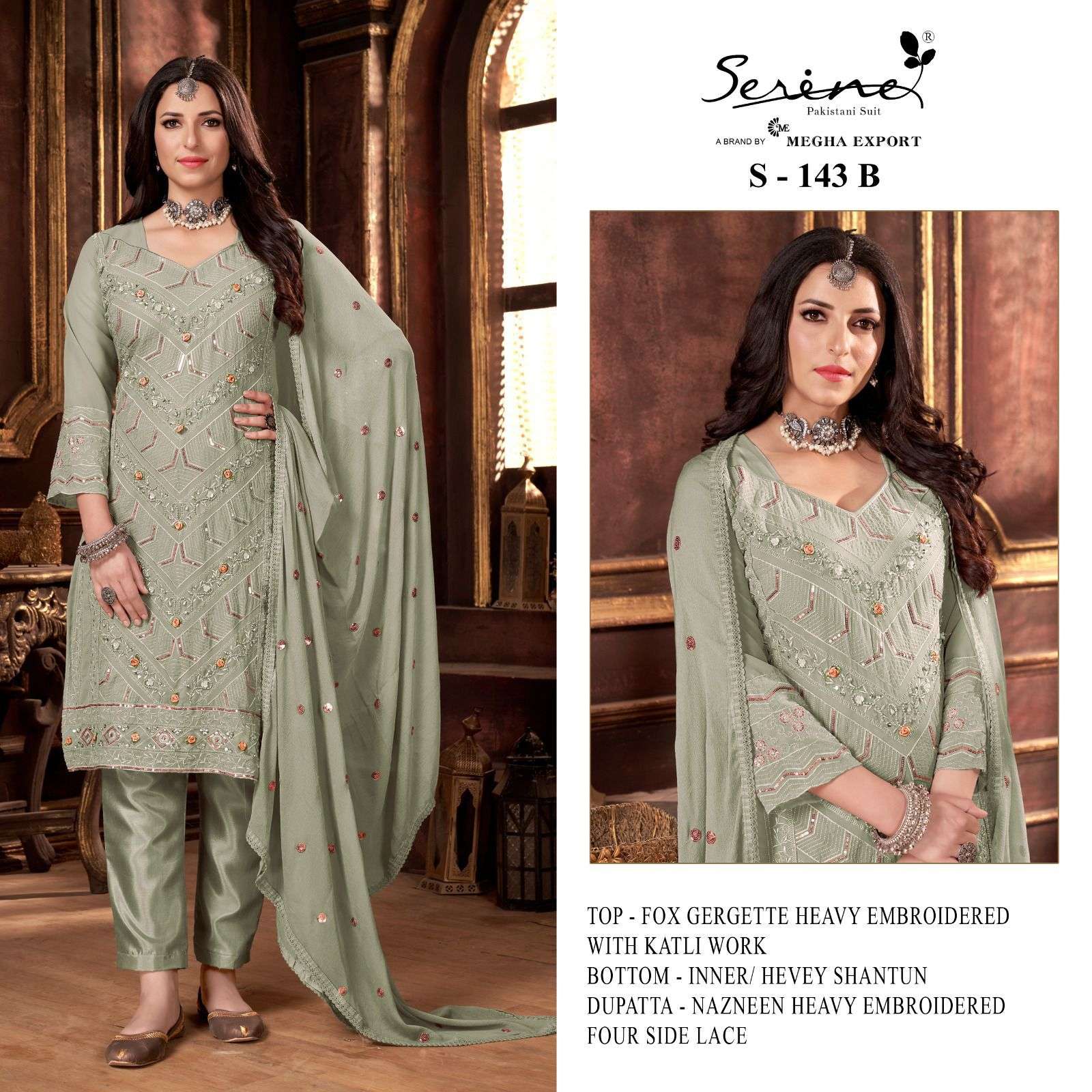 Serine S 143 A To D Designer Pakistani Suit Wholesale catalog