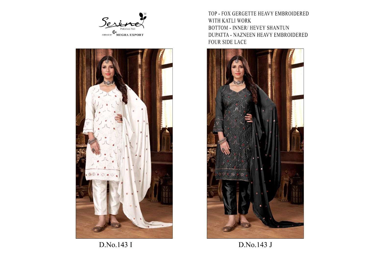 Serine S 143 I And J Designer Pakistani Suit Wholesale catalog