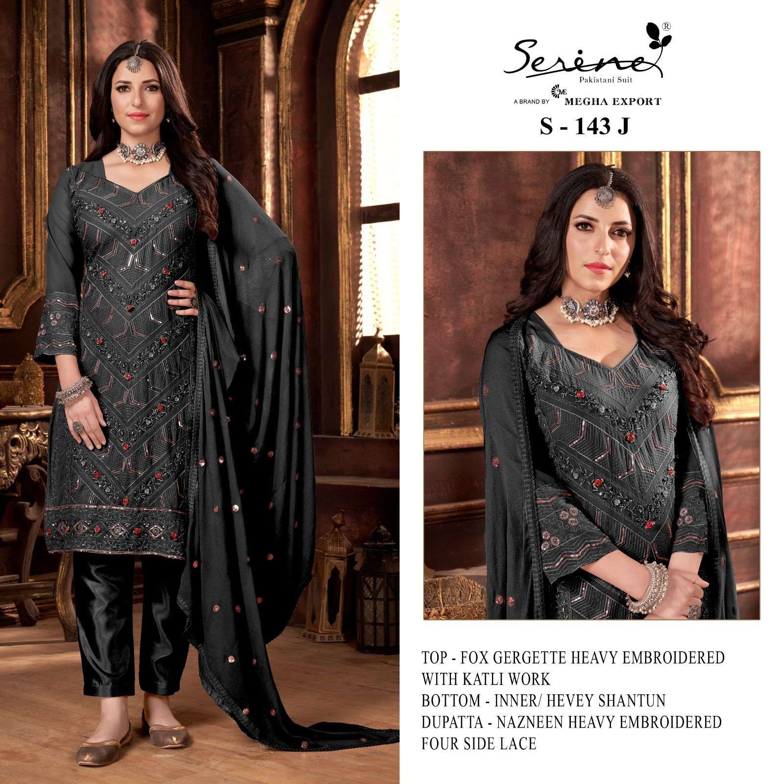 Serine S 143 I And J Designer Pakistani Suit Wholesale catalog