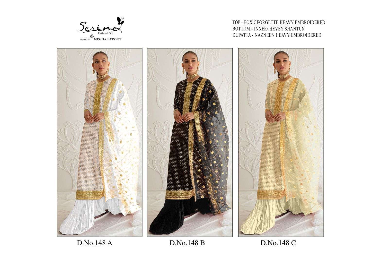 Serine S 148 A To C Designer Pakistani Suit Wholesale catalog