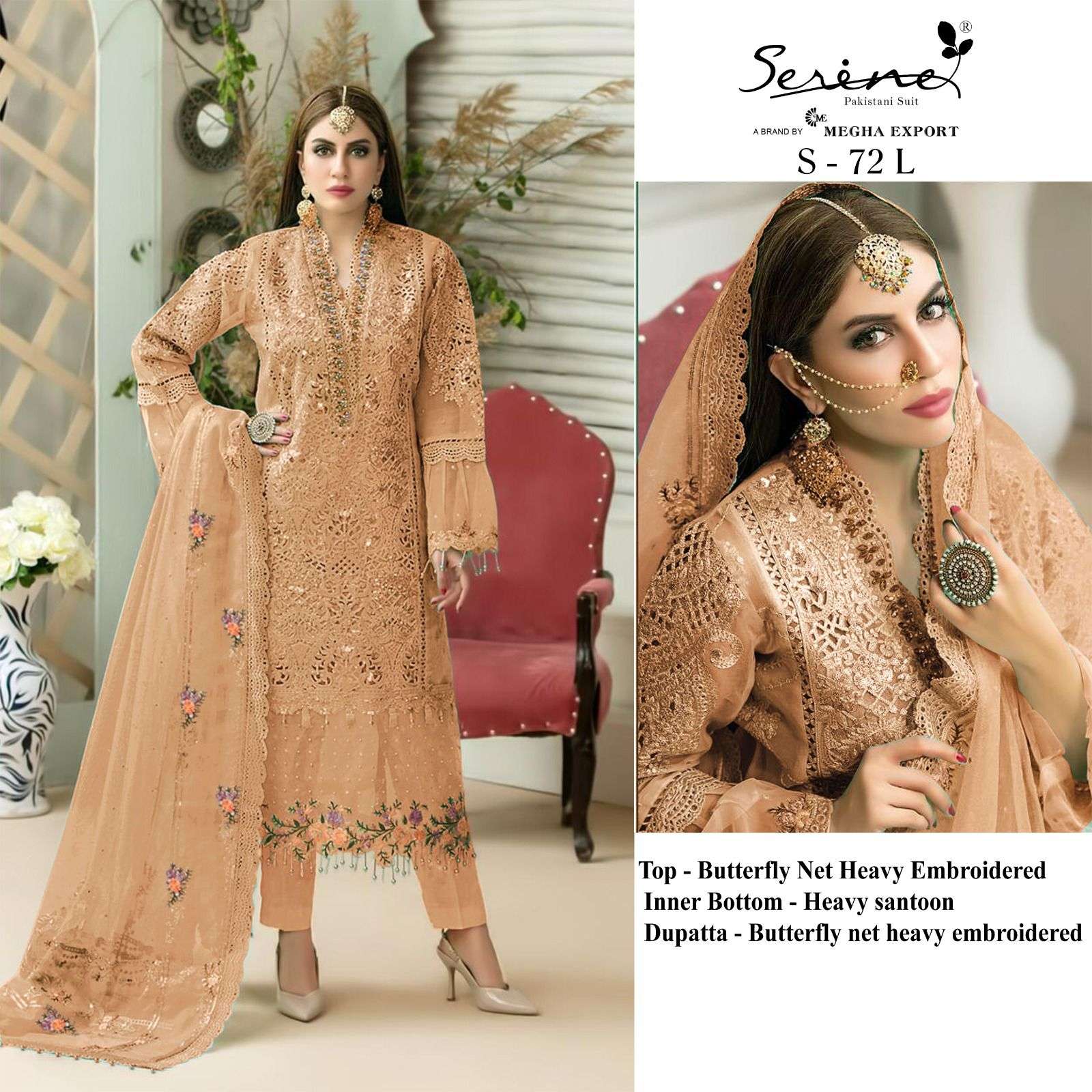 Serine S 72 K And N Designer Pakistani Suit Wholesale catalog