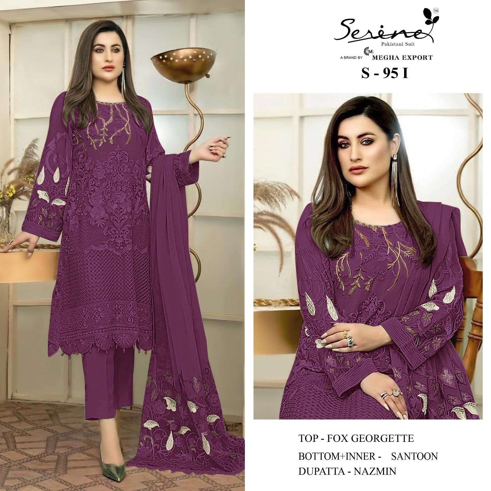 Serine S 95 I To L Exclusive Pakistani Suit Wholesale catalog