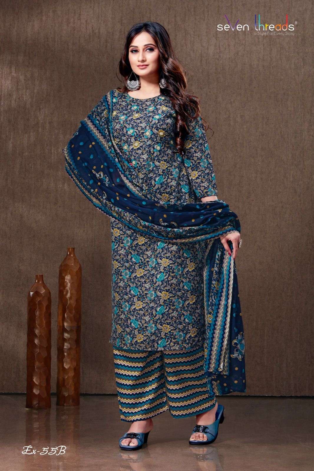 SEVEN THREADS EX:54 & 55 Cotton Kurti Wholesale catalog