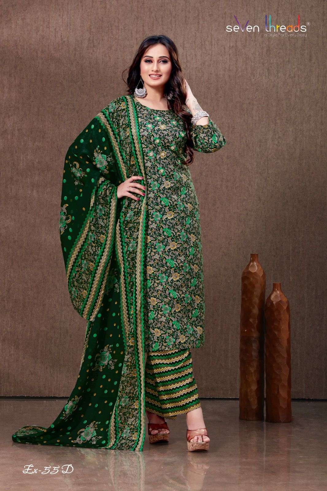 SEVEN THREADS EX:54 & 55 Cotton Kurti Wholesale catalog