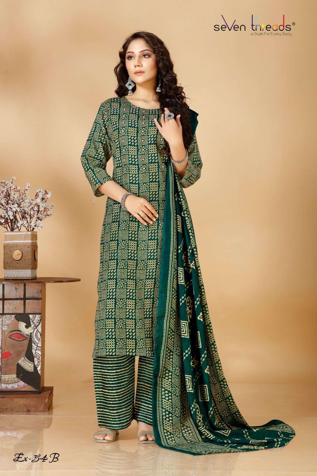 SEVEN THREADS EX:54 & 55 Cotton Kurti Wholesale catalog