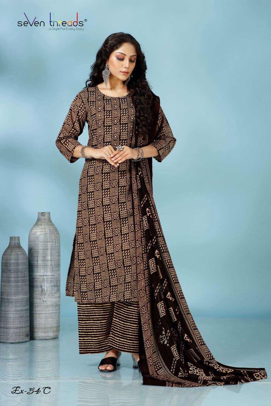 SEVEN THREADS EX:54 & 55 Cotton Kurti Wholesale catalog