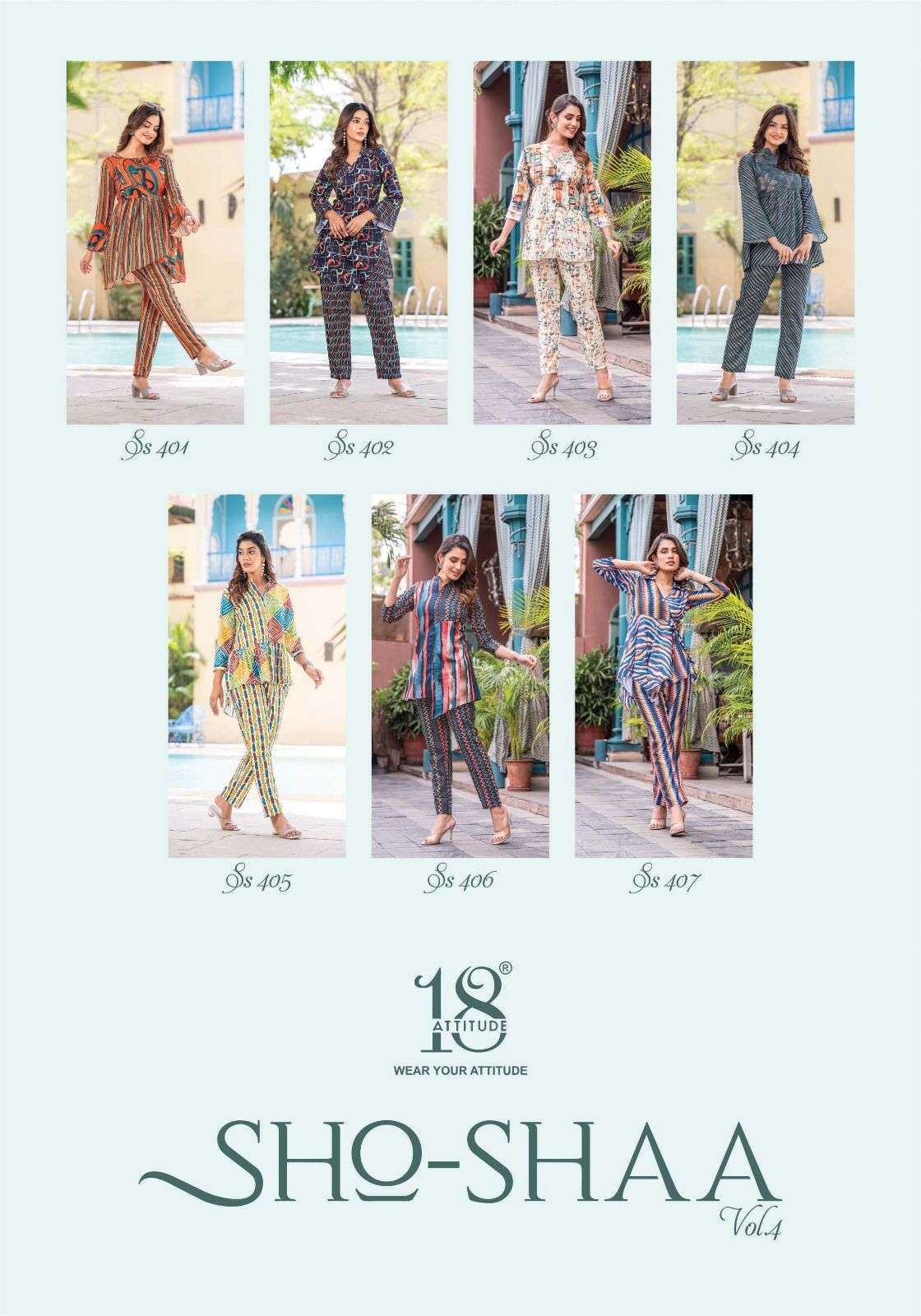 SHO-SHAA VOL.04 CORD-SET Kurti Wholesale catalog