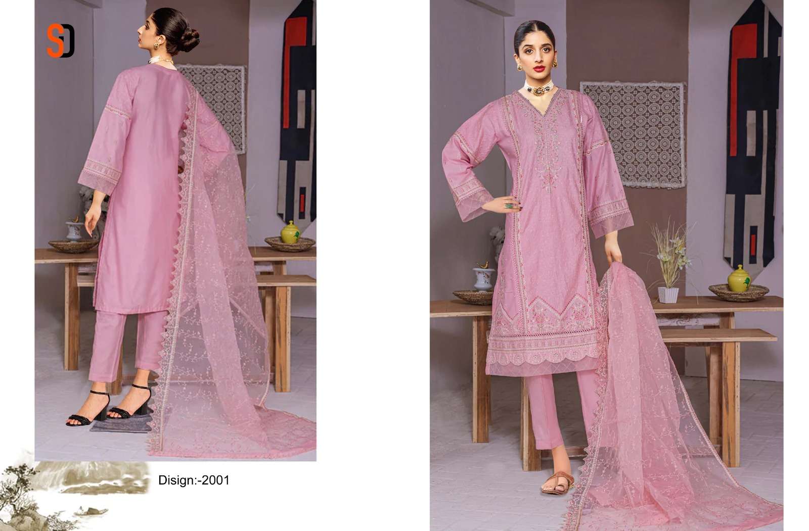 Shraddha Bin Saeed Dhagga Kari Collection Vol 2 Pakistani Suit Wholesale catalog