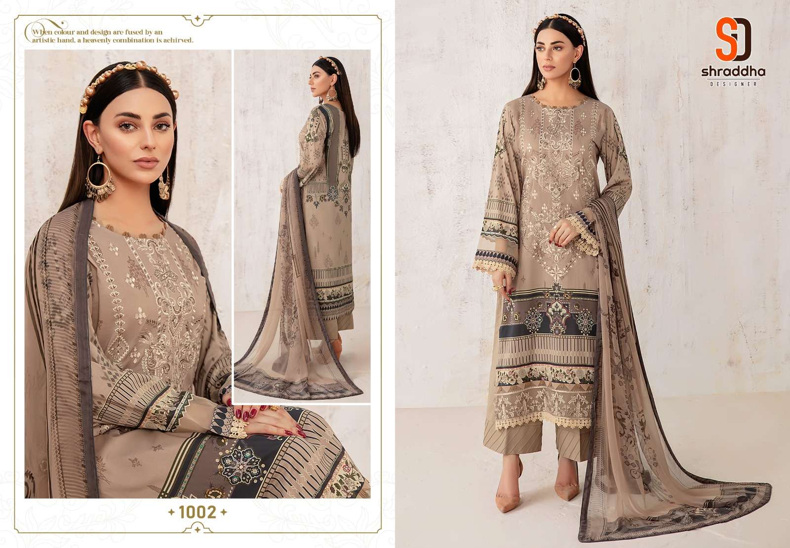 Shraddha Ramsha Vol 1 Chiffon Dupatta Pakistani Suit Wholesale catalog