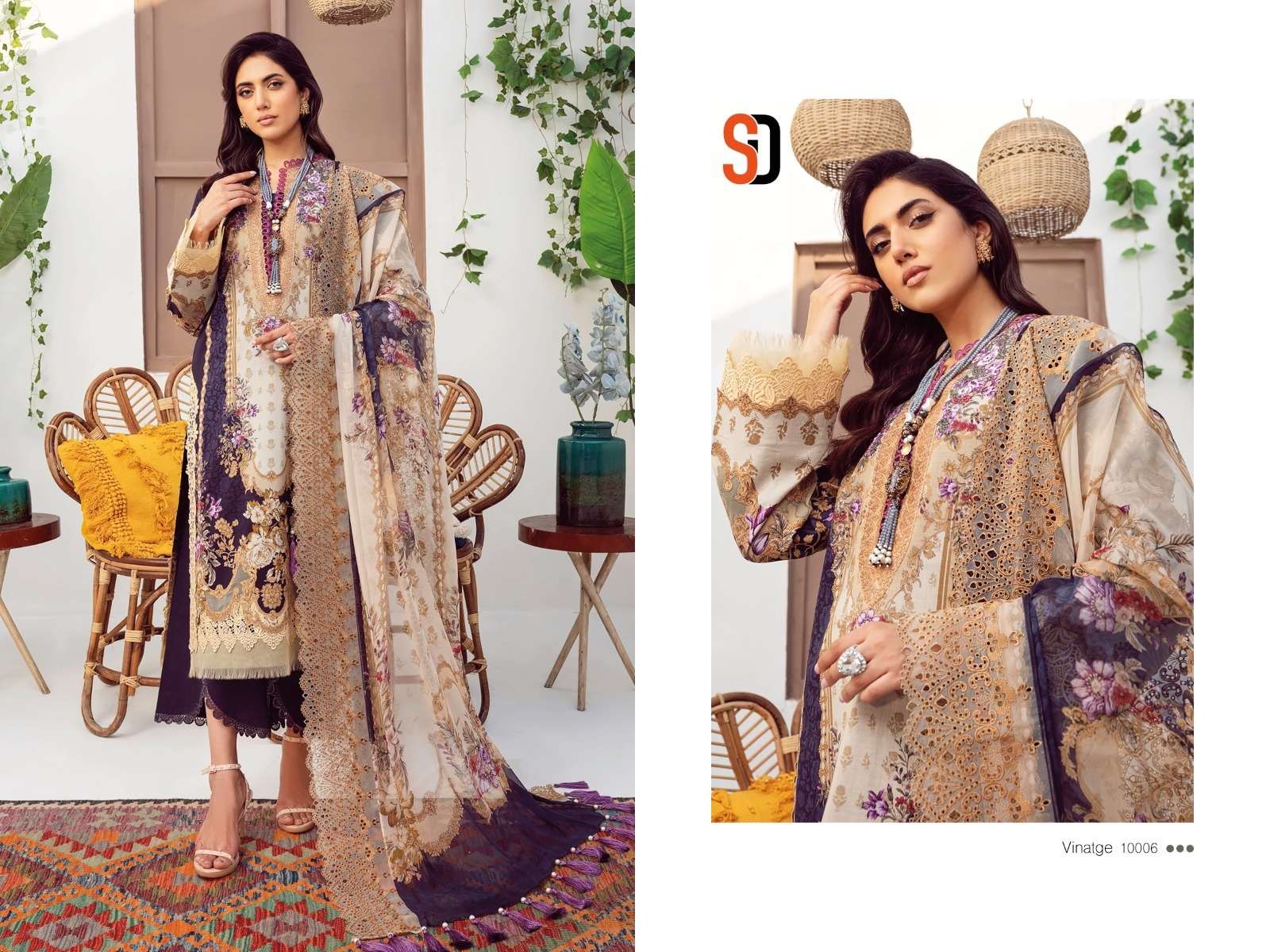 Shraddha Vintage Vol 10 Cotton Dupatta Pakistani Suit Wholesale catalog