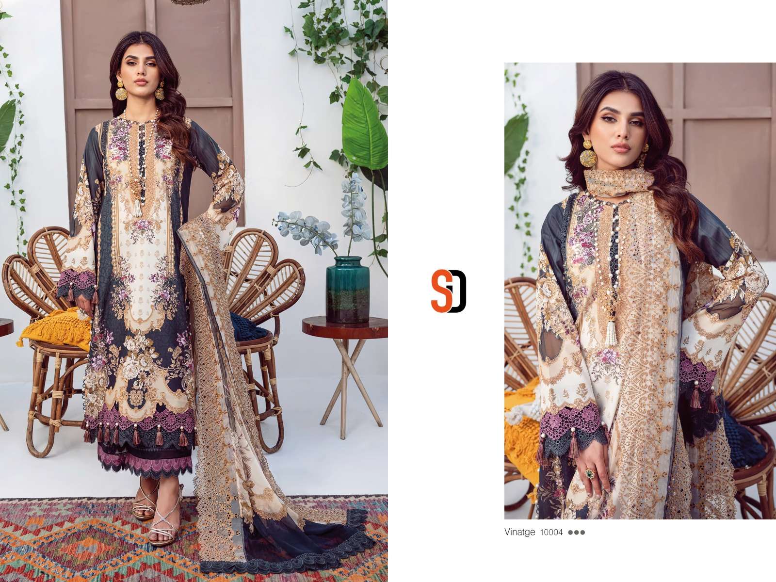 Shraddha Vintage Vol 10 Cotton Dupatta Pakistani Suit Wholesale catalog