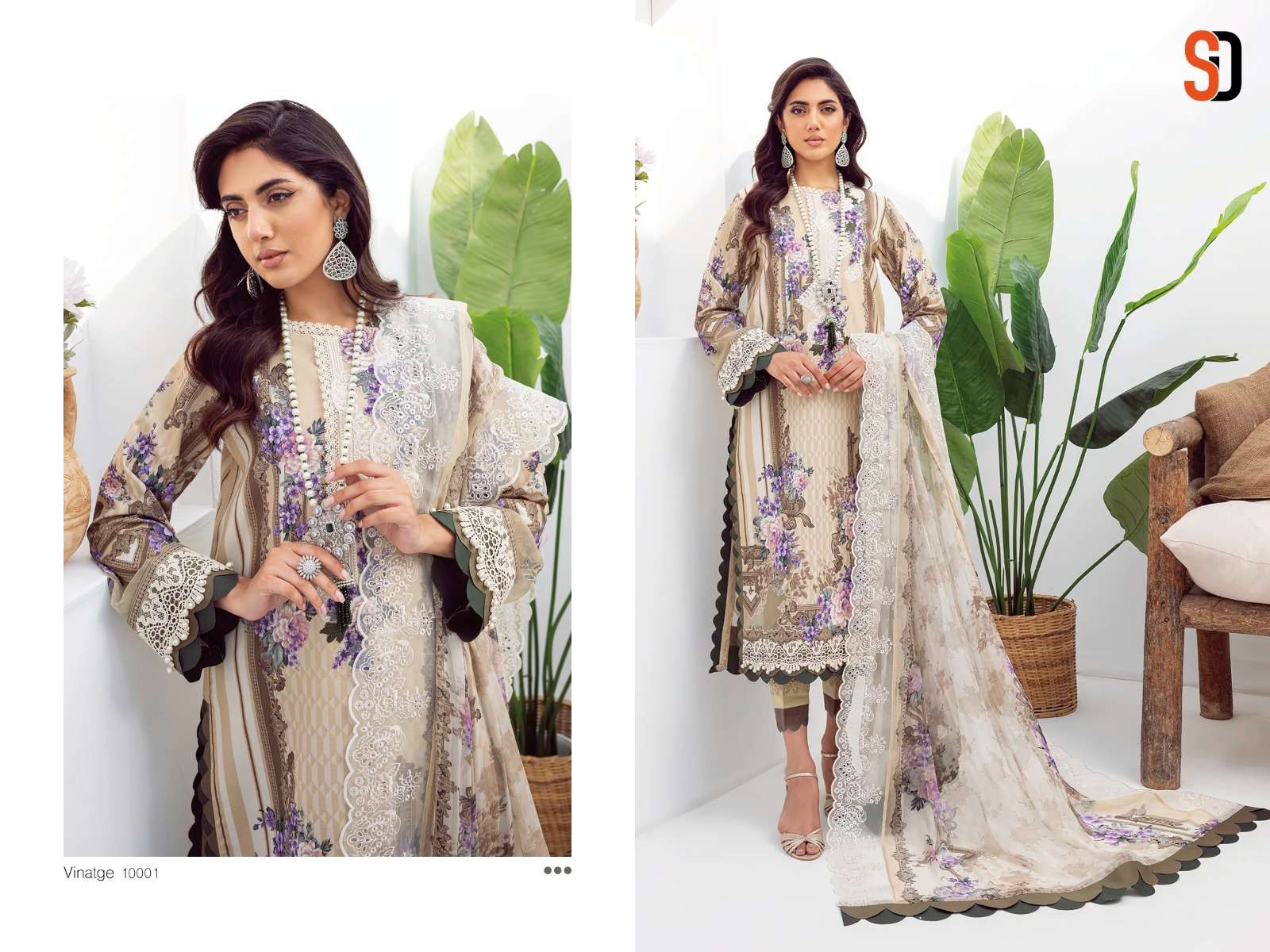 Shraddha Vintage Vol 10 Cotton Dupatta Pakistani Suit Wholesale catalog