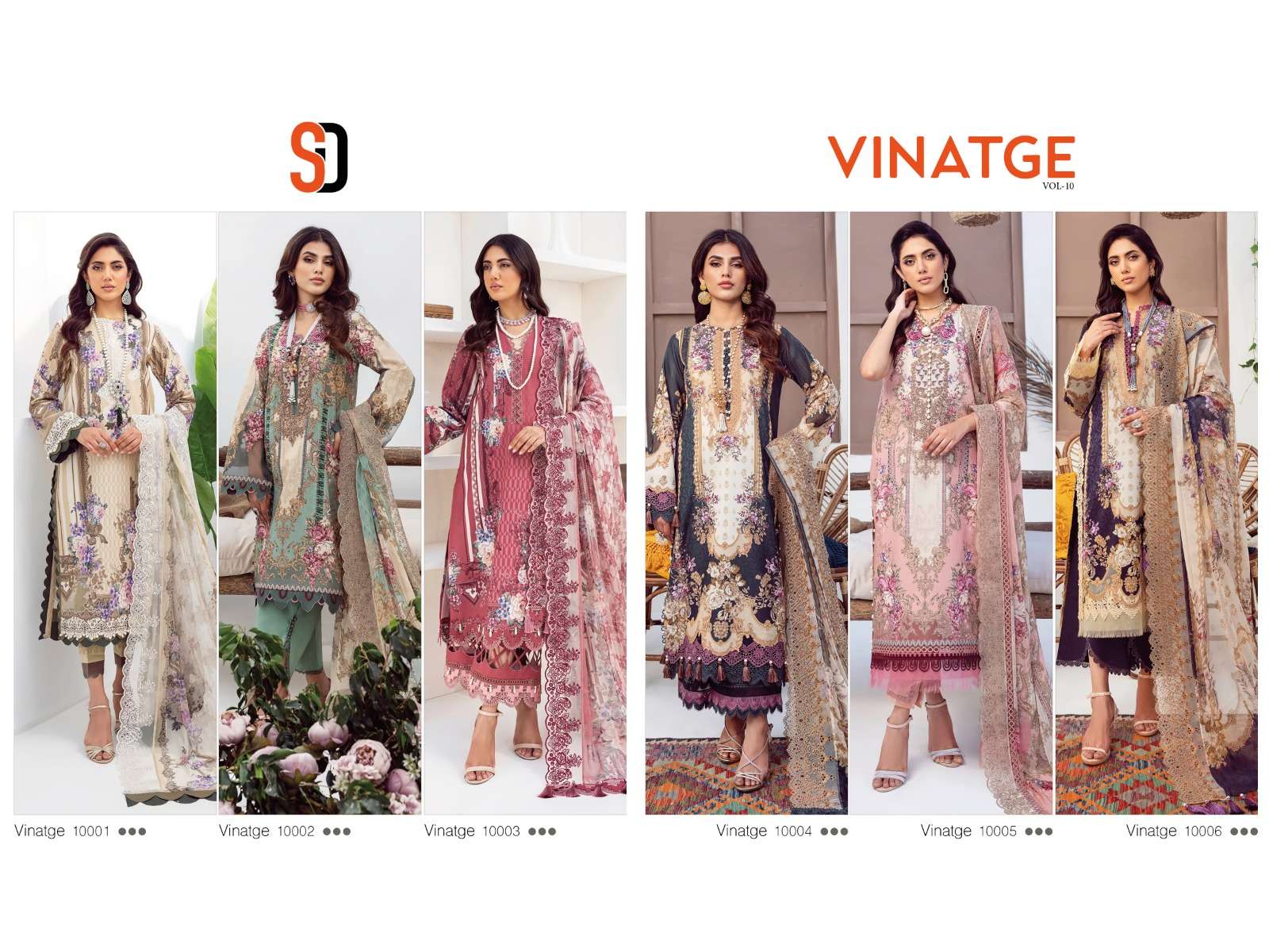 Shraddha Vintage Vol 10 Cotton Dupatta Pakistani Suit Wholesale catalog