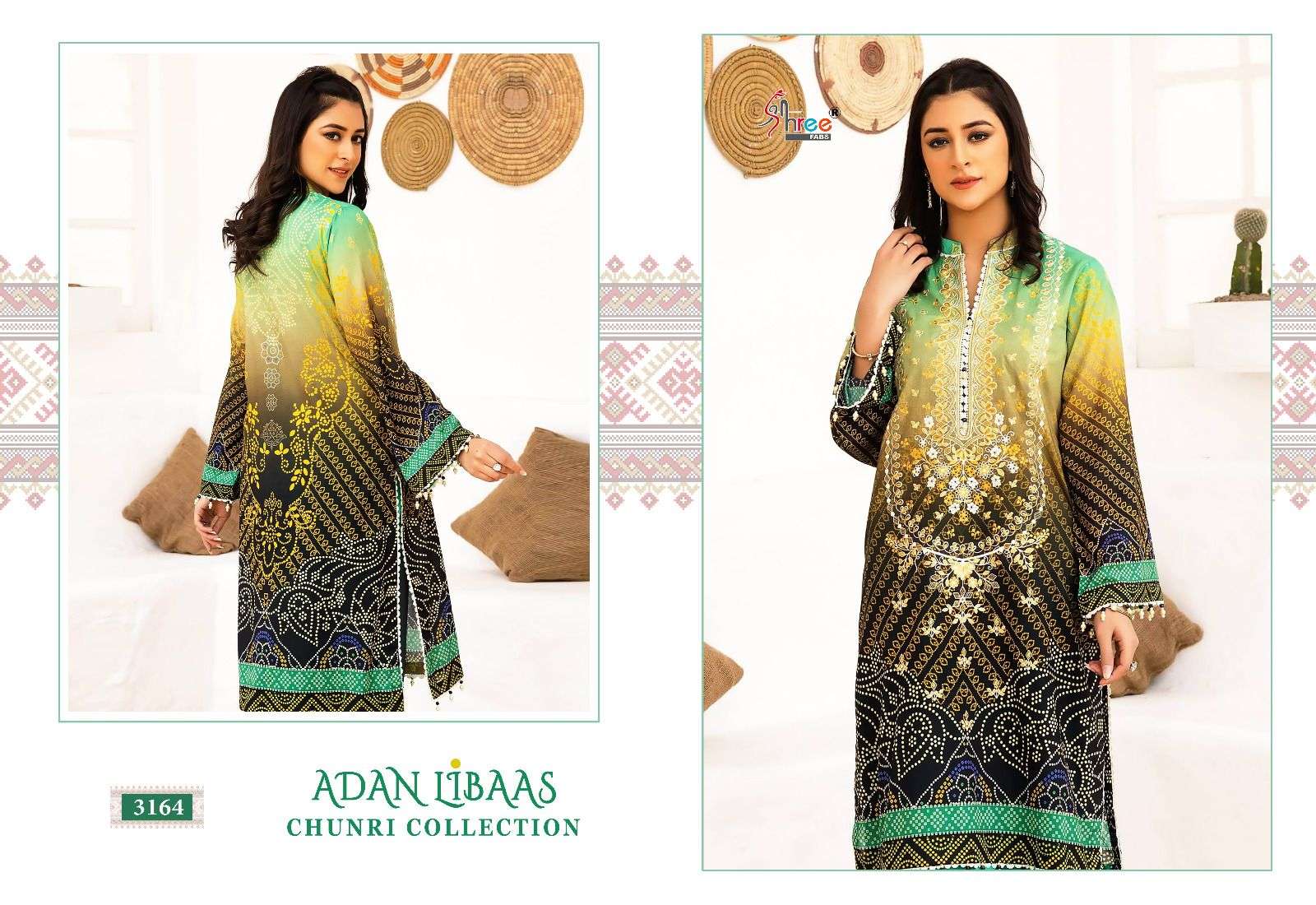 Shree Adan Libaas Chunri Collection Cotton Dupatta Pakistani Suit Wholesale catalog