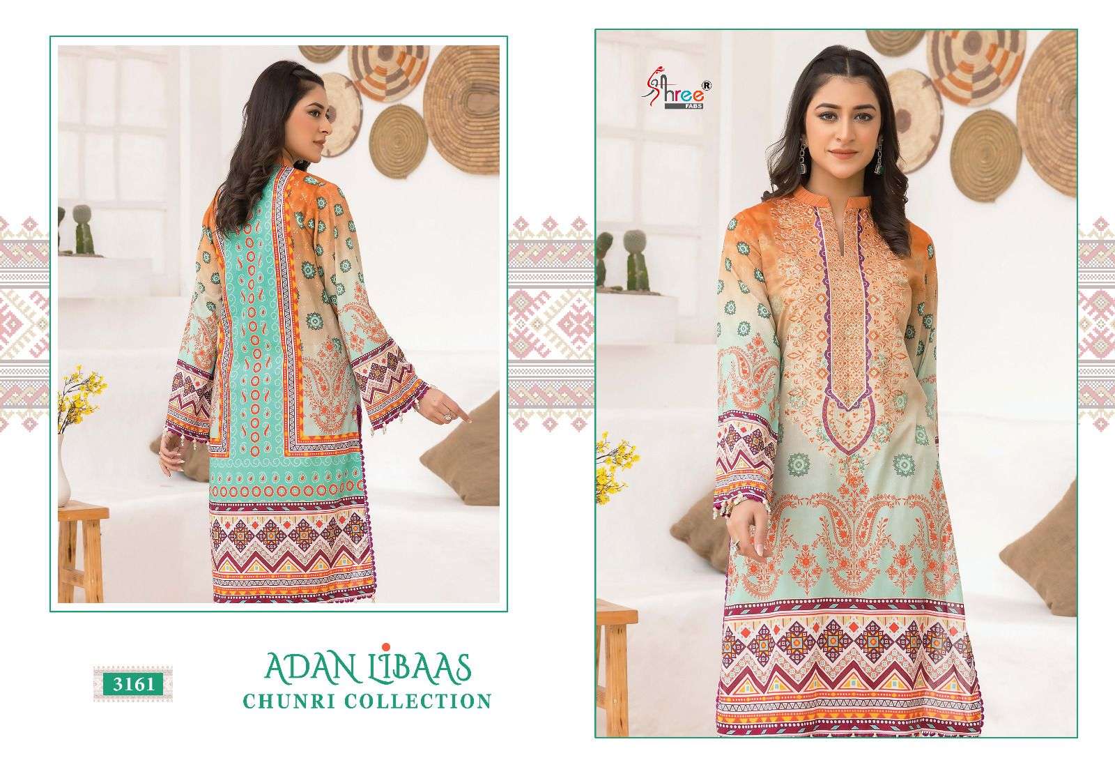 Shree Adan Libaas Chunri Collection Cotton Dupatta Pakistani Suit Wholesale catalog