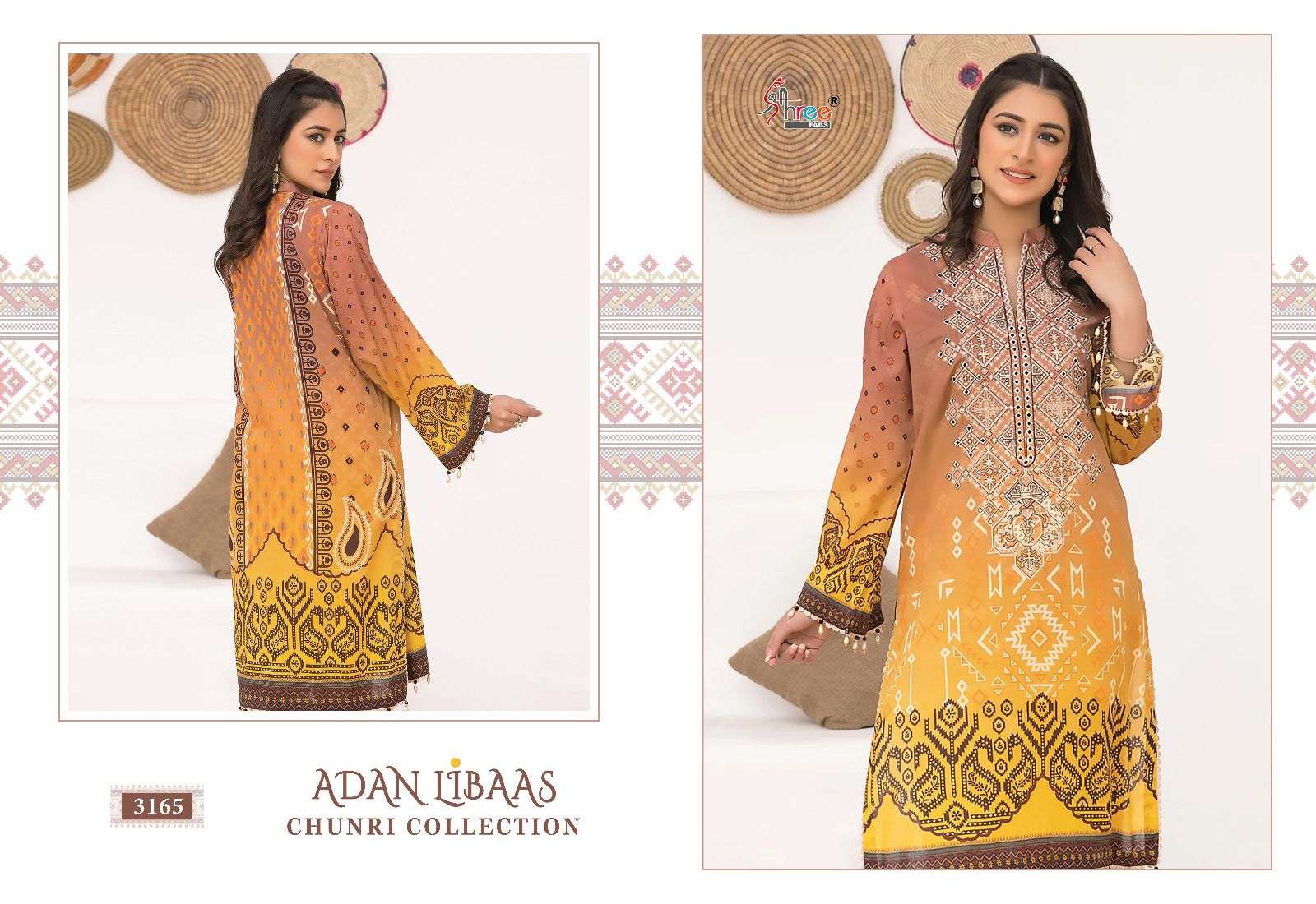 Shree Adan Libaas Chunri Collection Cotton Dupatta Pakistani Suit Wholesale catalog