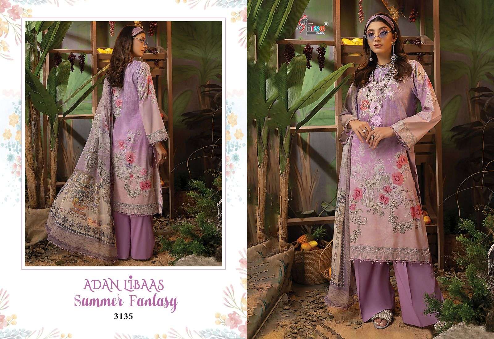 Shree Adan Libaas Summer Fantasy Cotton Dupatta Pakistani Suits Wholesale catalog
