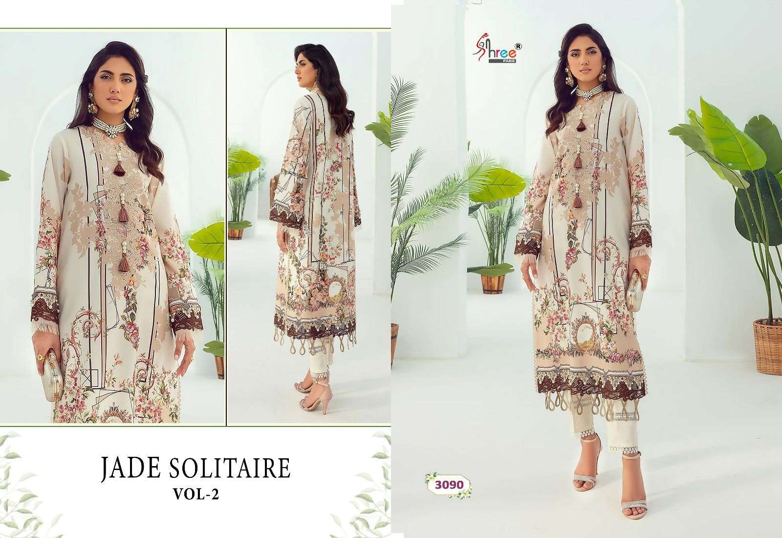 Shree Jade Solitaire Vol 2 Cotton Dupatta Pakistani Suits Wholesale catalog