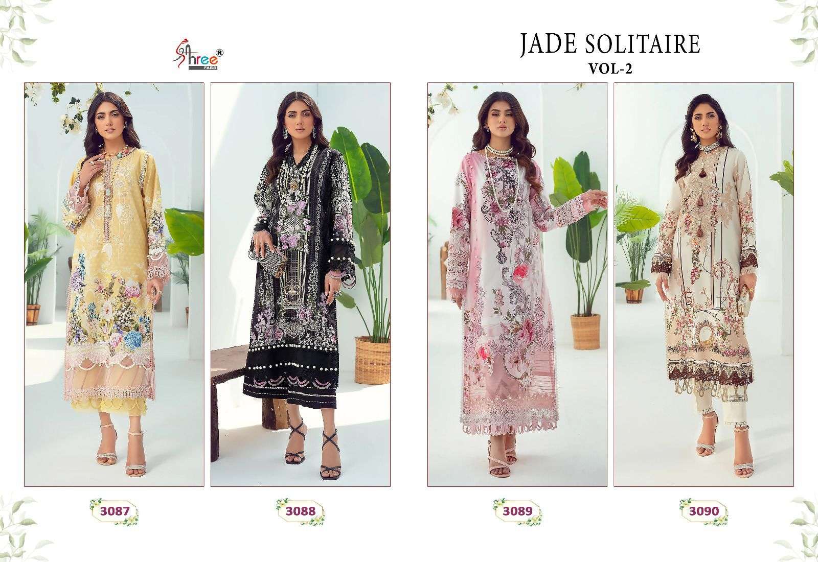 Shree Jade Solitaire Vol 2 Cotton Dupatta Pakistani Suits Wholesale catalog