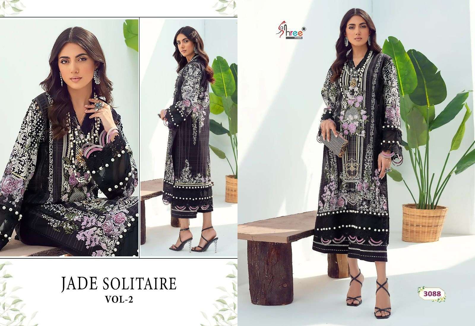 Shree Jade Solitaire Vol 2 Cotton Dupatta Pakistani Suits Wholesale catalog