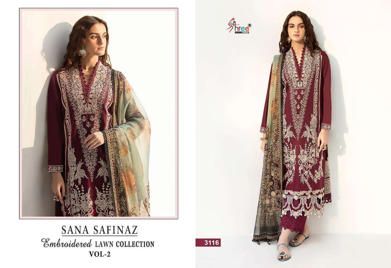 Shree Sana Safinaz Embroidered Lawn Collection Vol 2 Pakistani Suits Wholesale catalog