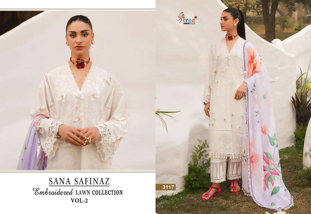 Shree Sana Safinaz Embroidered Lawn Collection Vol 2 Pakistani Suits Wholesale catalog