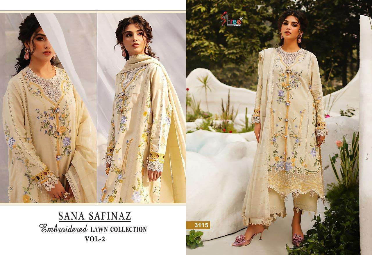 Shree Sana Safinaz Embroidered Lawn Collection Vol 2 Pakistani Suits Wholesale catalog