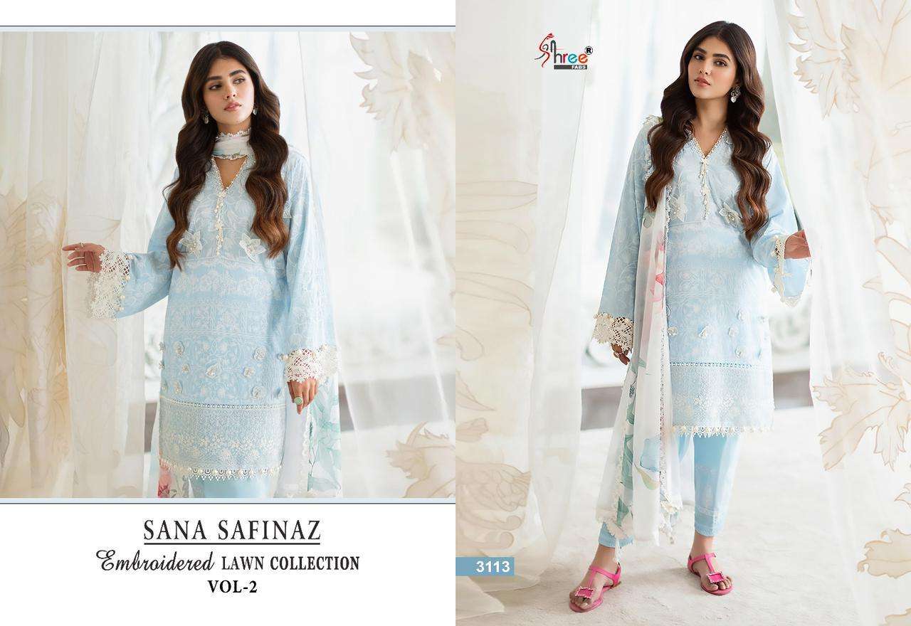 Shree Sana Safinaz Embroidered Lawn Collection Vol 2 Pakistani Suits Wholesale catalog