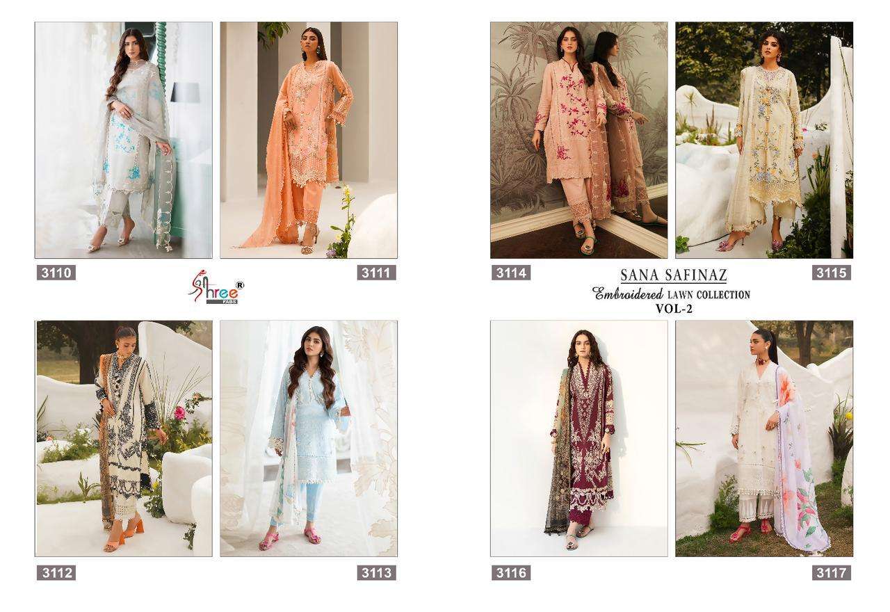 Shree Sana Safinaz Embroidered Lawn Collection Vol 2 Pakistani Suits Wholesale catalog