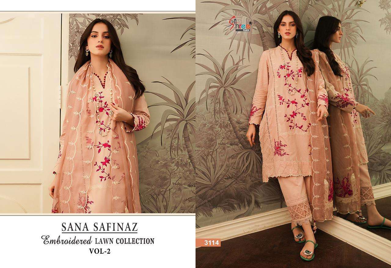 Shree Sana Safinaz Embroidered Lawn Collection Vol 2 Pakistani Suits Wholesale catalog