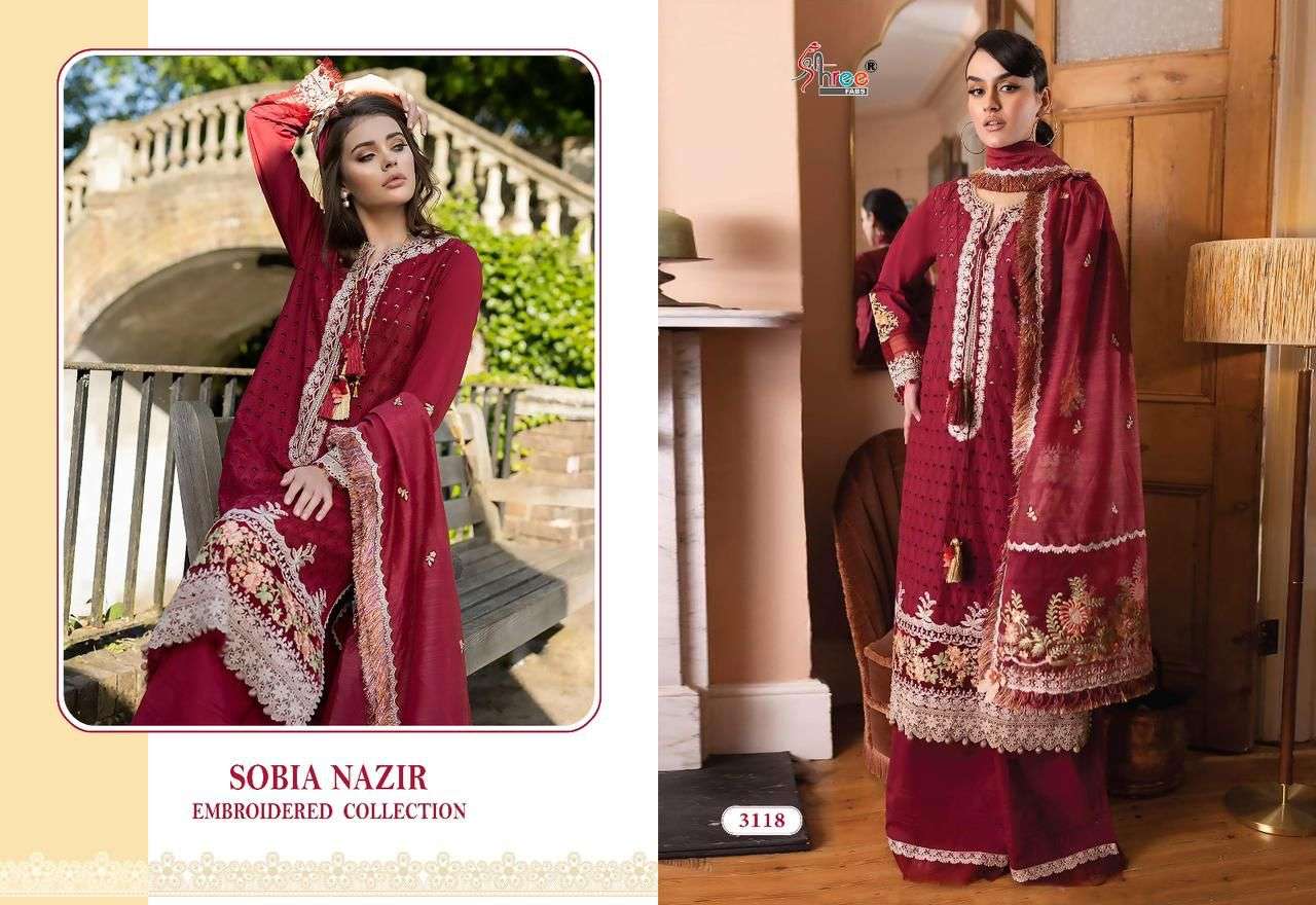 Shree Sobia Nazir Embroidered Collection Cotton Dupatta Pakistani Suit Wholesale catalog