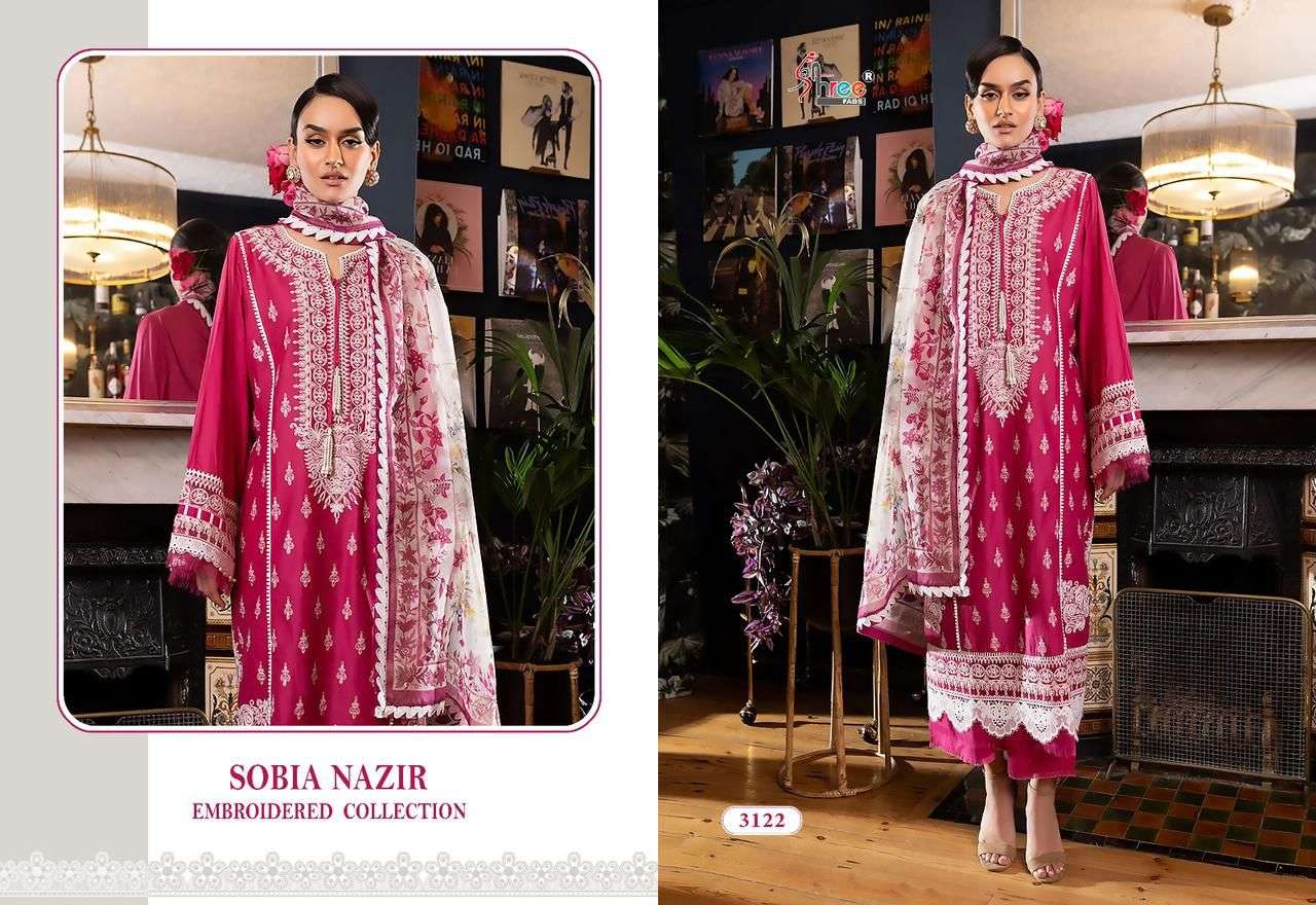 Shree Sobia Nazir Embroidered Collection Cotton Dupatta Pakistani Suit Wholesale catalog