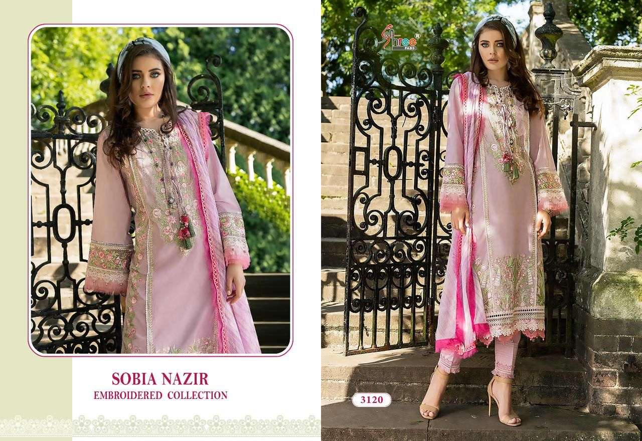 Shree Sobia Nazir Embroidered Collection Cotton Dupatta Pakistani Suit Wholesale catalog