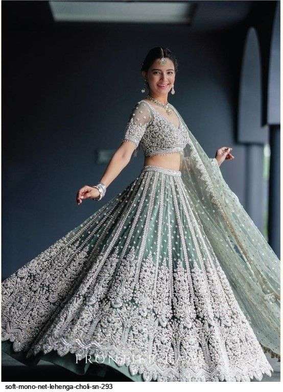 SOFT MONO NET LEHENGA CHOLI SN 293 Wholesale catalog