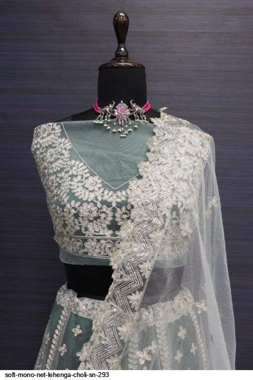 SOFT MONO NET LEHENGA CHOLI SN 293 Wholesale catalog