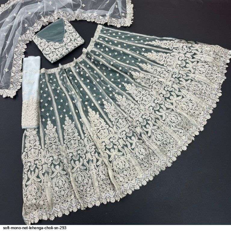 SOFT MONO NET LEHENGA CHOLI SN 293 Wholesale catalog