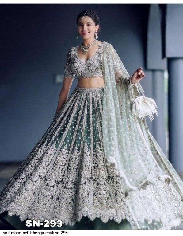SOFT MONO NET LEHENGA CHOLI SN 293 Wholesale catalog
