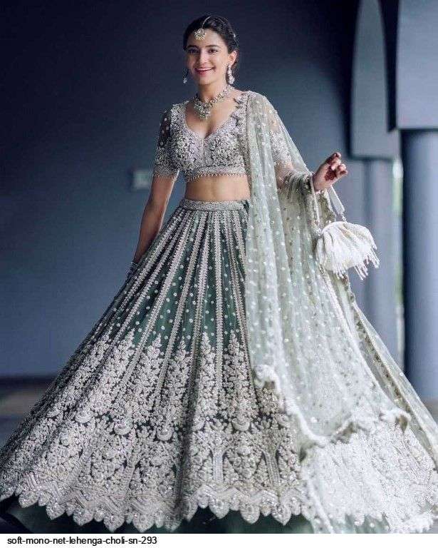 SOFT MONO NET LEHENGA CHOLI SN 293 Wholesale catalog