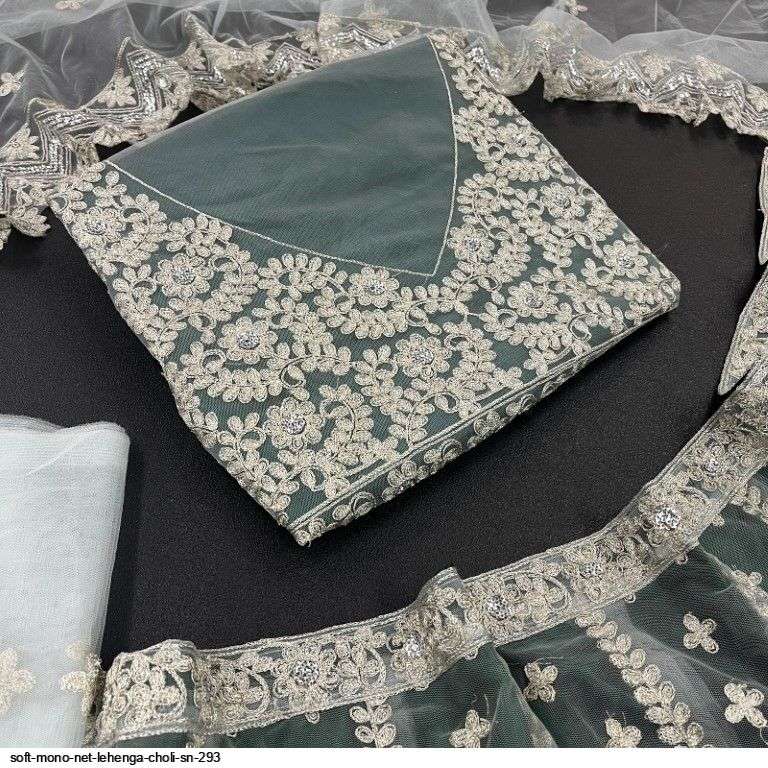 SOFT MONO NET LEHENGA CHOLI SN 293 Wholesale catalog