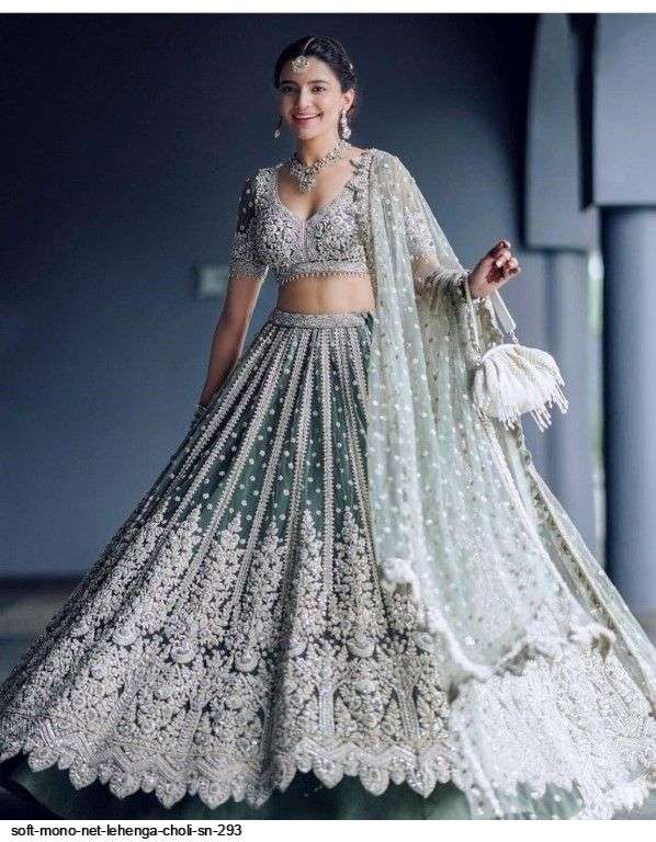 SOFT MONO NET LEHENGA CHOLI SN 293 Wholesale catalog