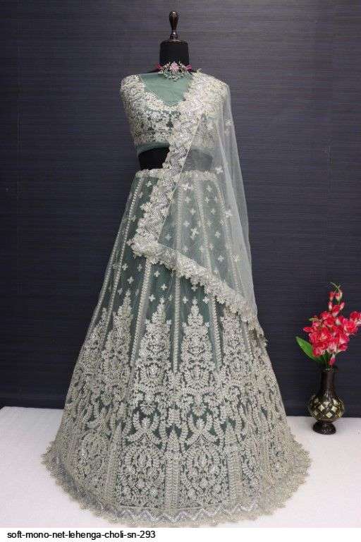 SOFT MONO NET LEHENGA CHOLI SN 293 Wholesale catalog