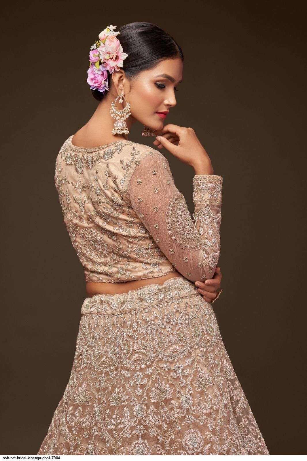 SOFT NET BRIDAL LEHENGA CHOLI 7904 Wholesale catalog