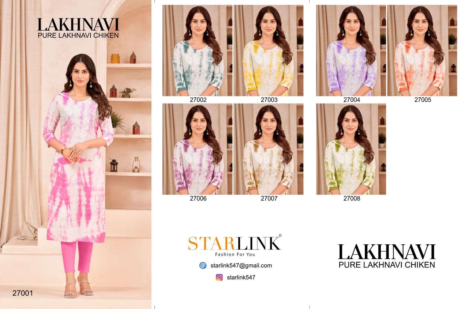 STARLINK LAKHNAVI Kurti Wholesale catalog