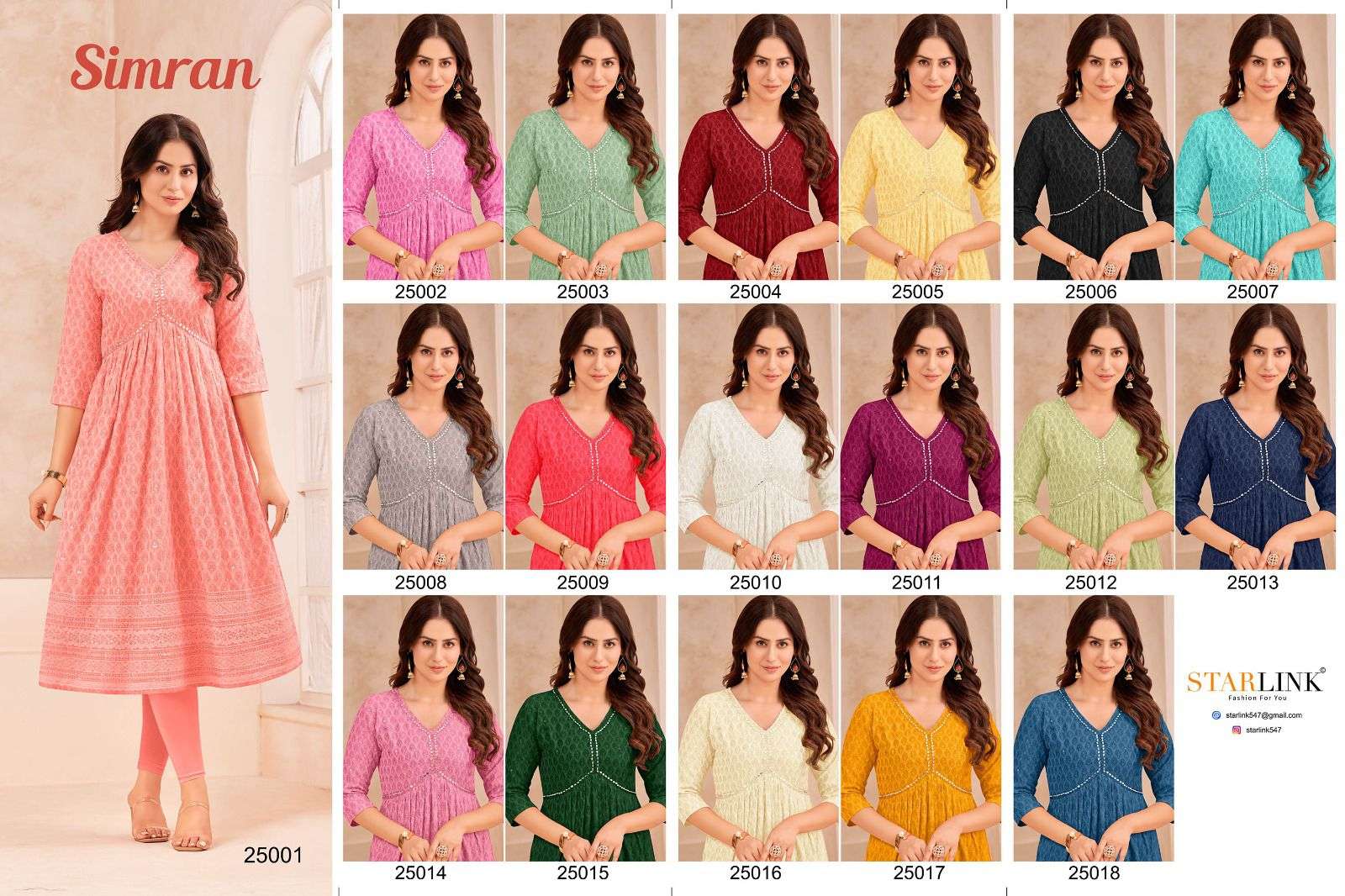STARLINK SIMRAN Kurti Wholesale catalog