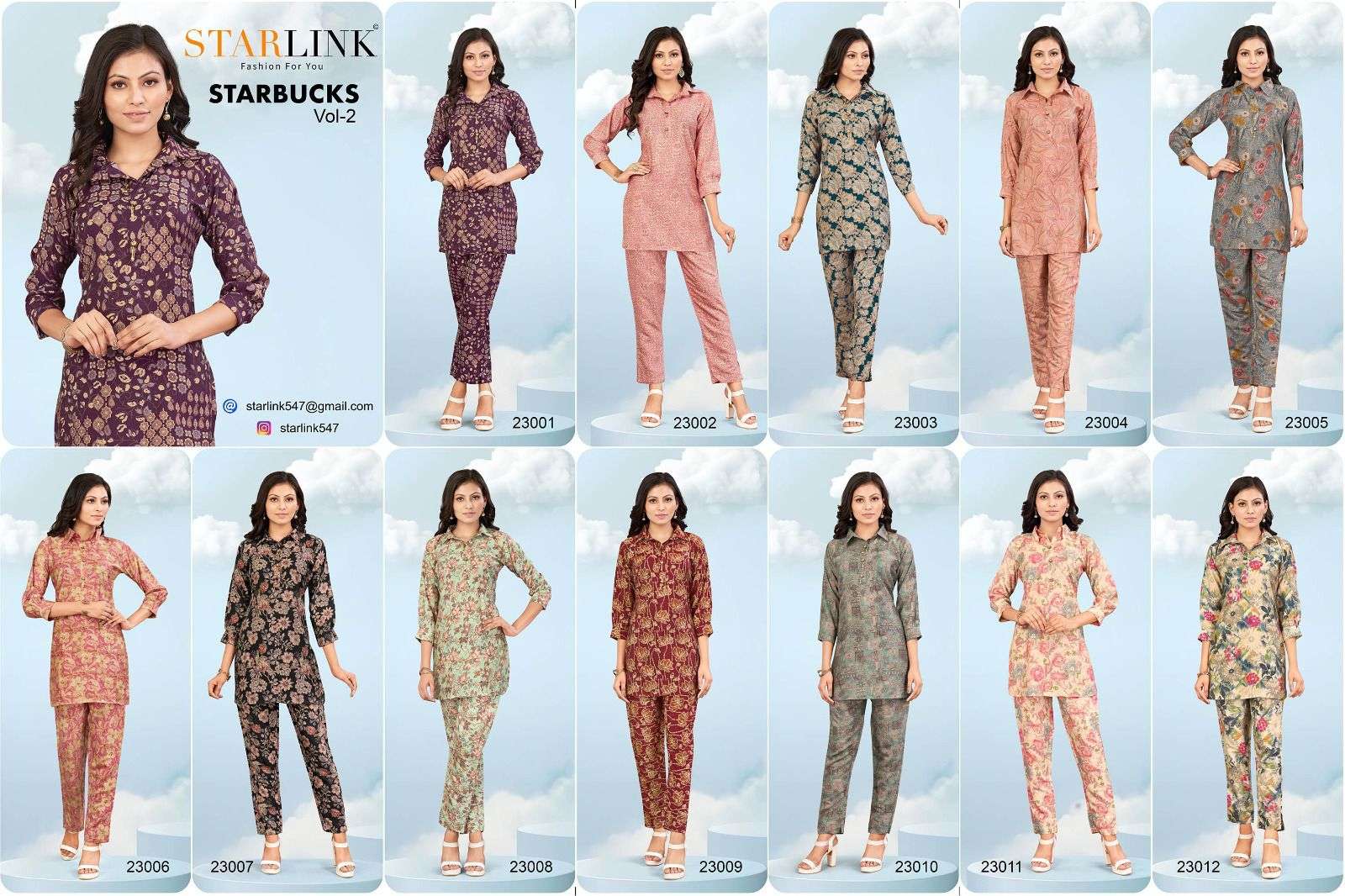 STARLINK STARBUCKS -2 Co-ord set Kurti Wholesale catalog