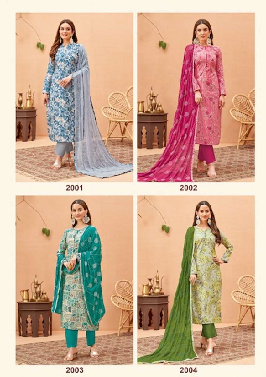 SURYAJYOTI KIANA VOL-2 – DRESS MATERIAL Wholesale catalog